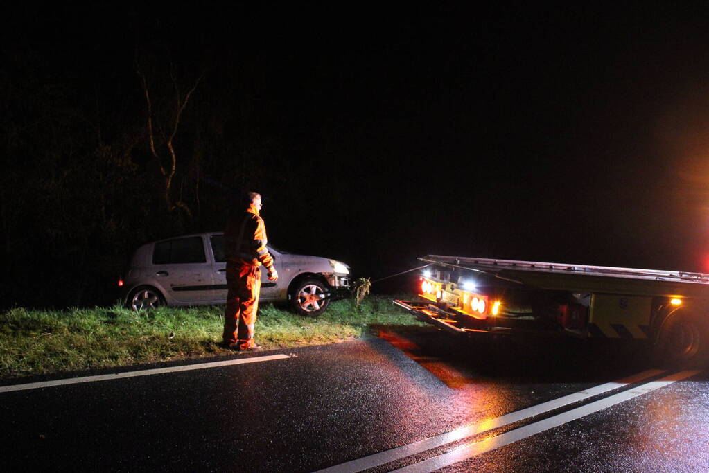 Veel schade bij eenzijdig verkeersongeval