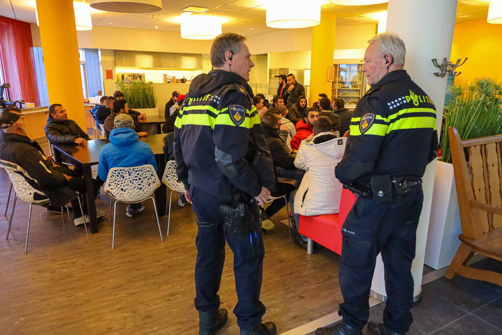 Asielzoekers demonstreren Voor betere omstandigheden