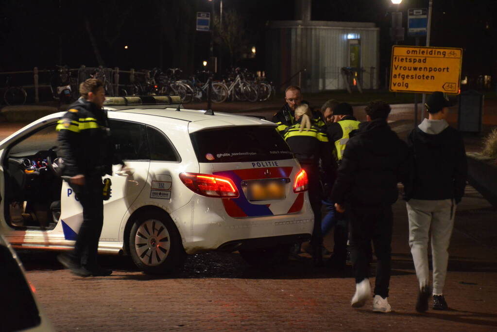 Flinke politie-inzet bij ongeregeldheden