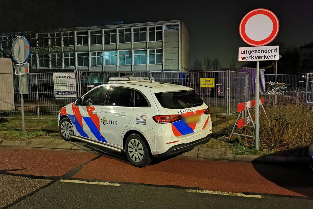 Zoektocht naar inbrekers in slooppand