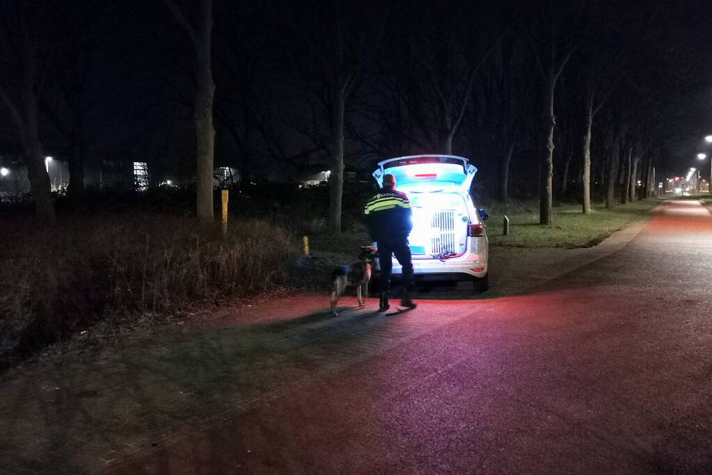 Zoektocht naar inbrekers in slooppand