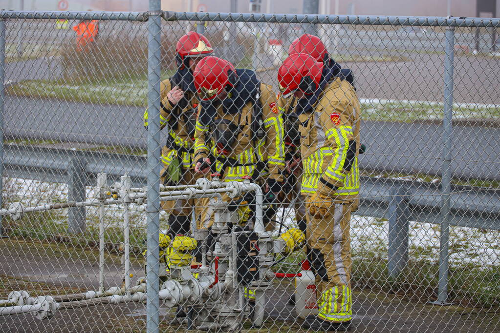 Gaslekkage bij tankstation Texaco Honswijck
