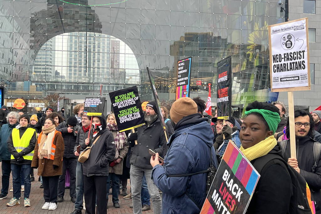 Demonstratie tegen racisme en fascisme