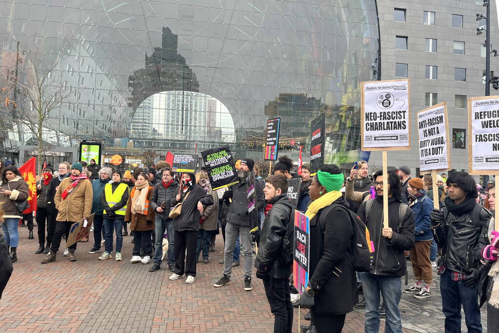 Demonstratie tegen racisme en fascisme