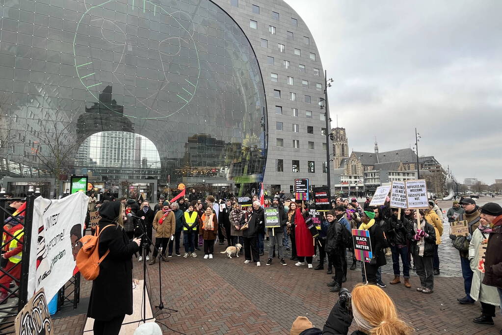 Demonstratie tegen racisme en fascisme