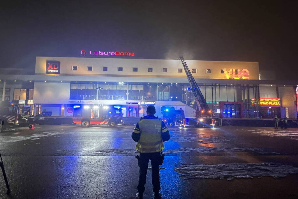 Veel rookontwikkeling bij brand in bowlingcentrum