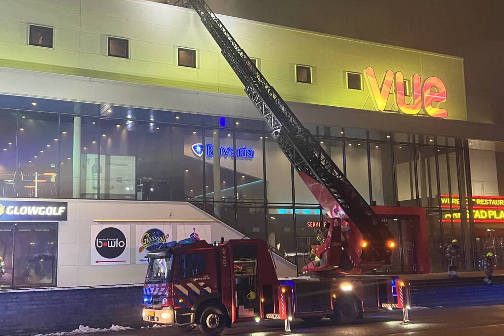 Veel rookontwikkeling bij brand in bowlingcentrum