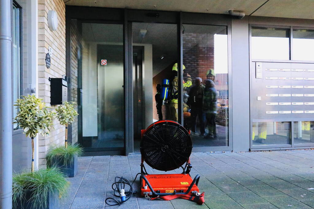 Kelderbox vol rook door vuurwerk