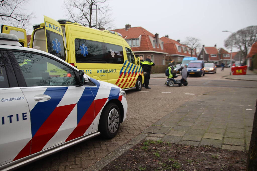 Invalide bestuurster gewond bij aanrijding