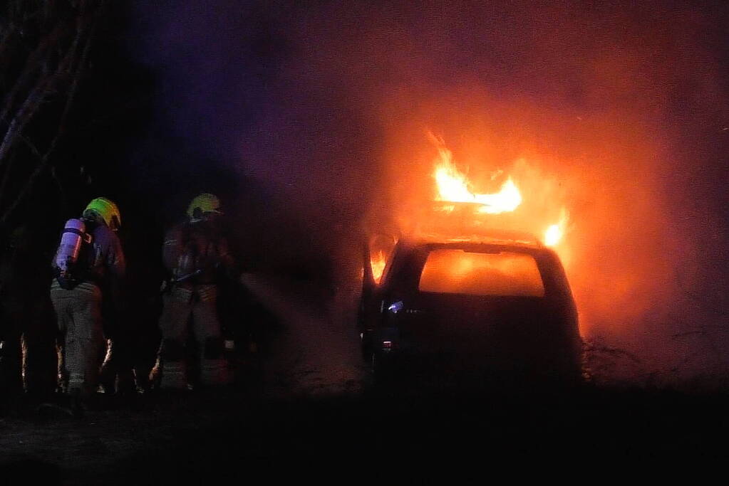 Flinke vlammen bij afscheid van brandweerman