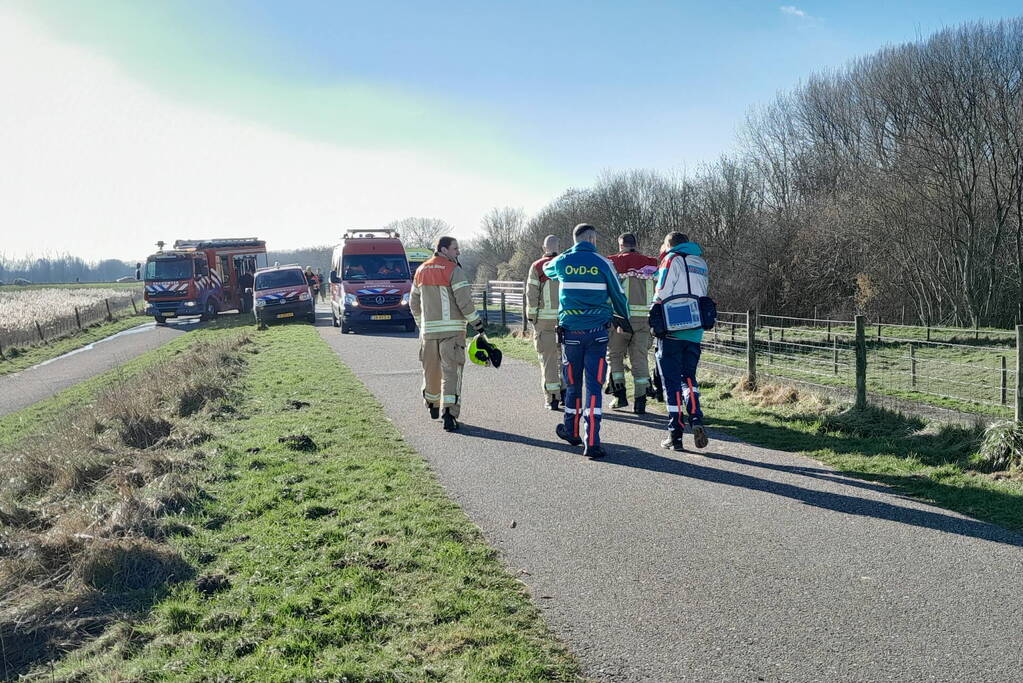 Veel inzet na aantreffen fiets langs het water