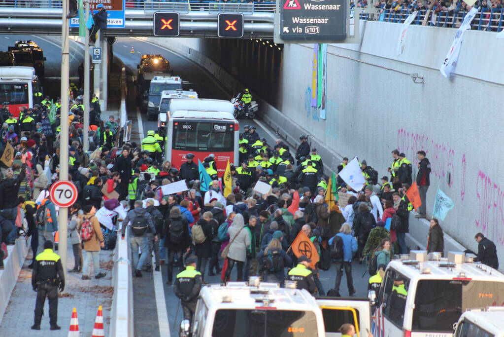 Vele aanhoudingen bij klimaat demonstratie