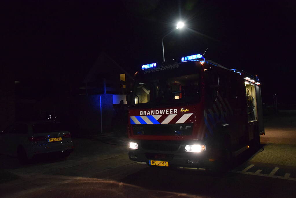 Hevige brand in tuin