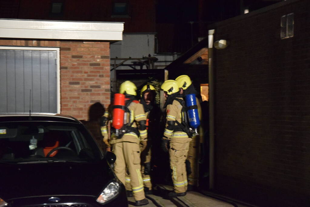 Hevige brand in tuin