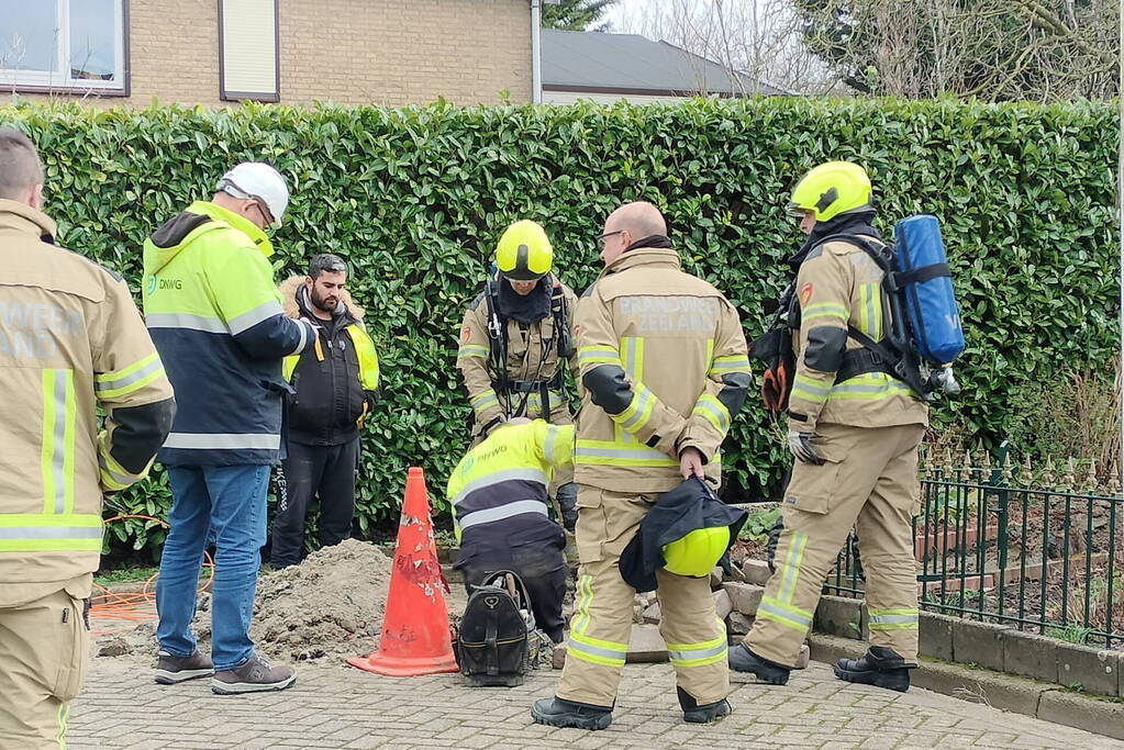 Gasleiding geraakt bij aanleg glasvezelkabel
