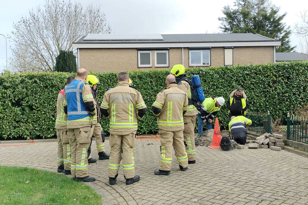 Gasleiding geraakt bij aanleg glasvezelkabel