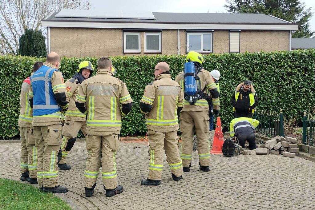 Gasleiding geraakt bij aanleg glasvezelkabel