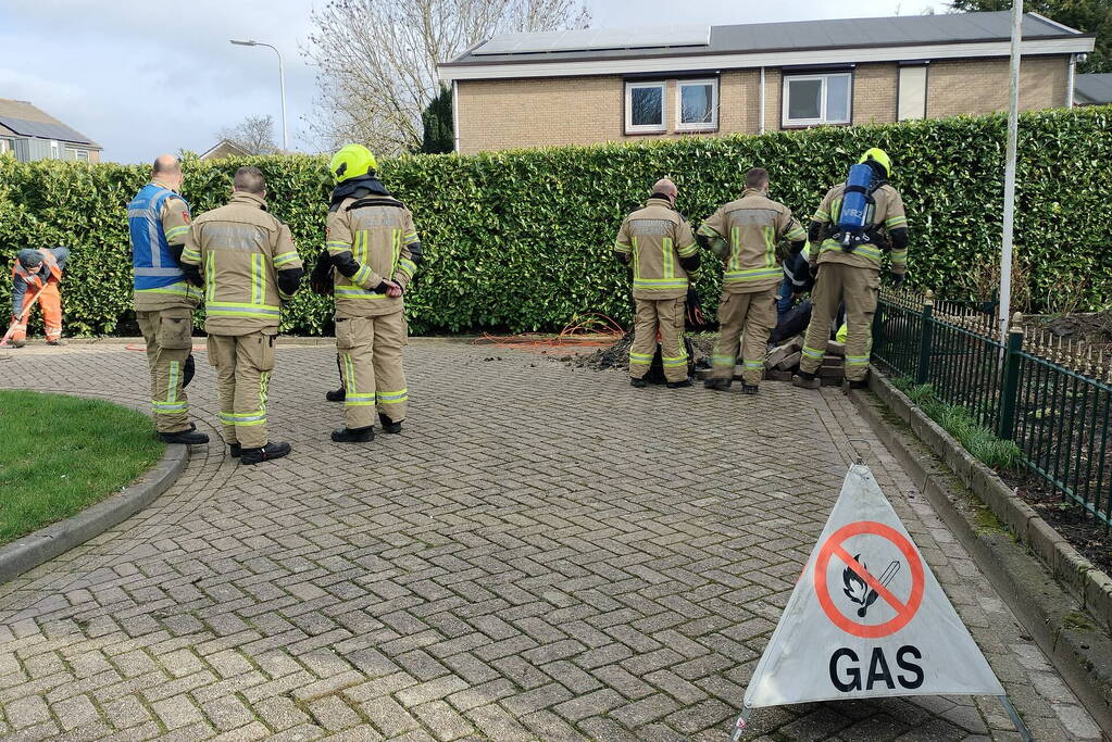Gasleiding geraakt bij aanleg glasvezelkabel