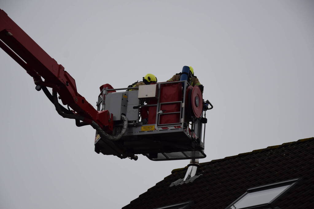 Schoorsteenbrand trekt veel bekijks