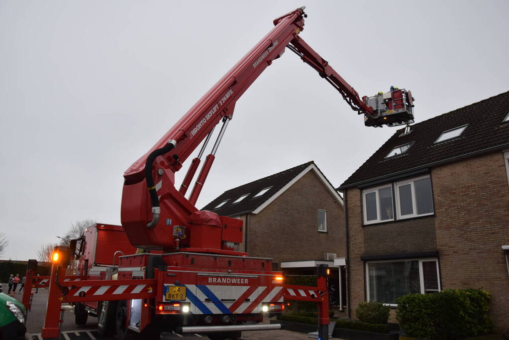 Schoorsteenbrand trekt veel bekijks