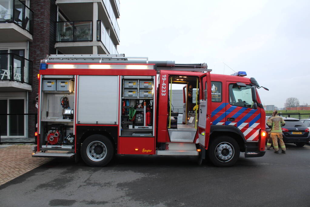 Wasdroger in brand in flatwoning