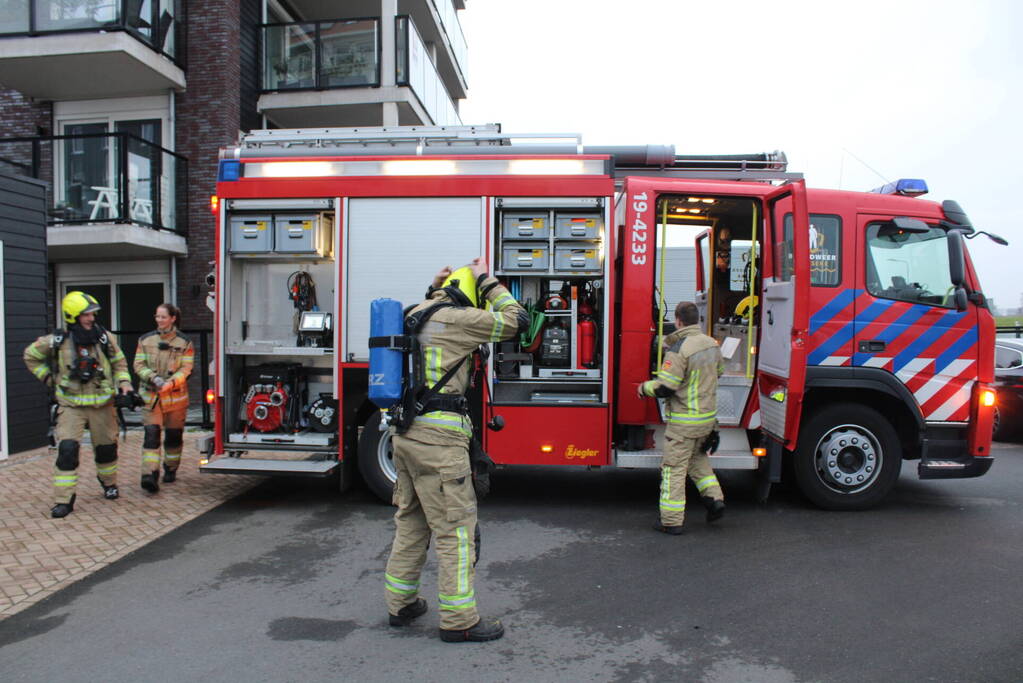Wasdroger in brand in flatwoning