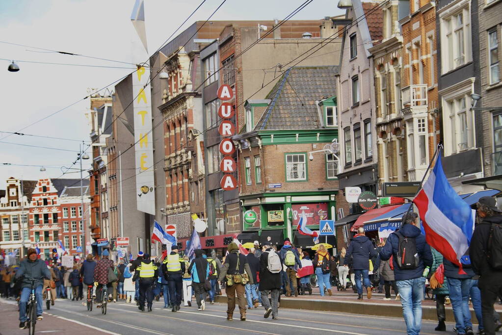 Demonstratie Amsterdam tegen beleid overheid