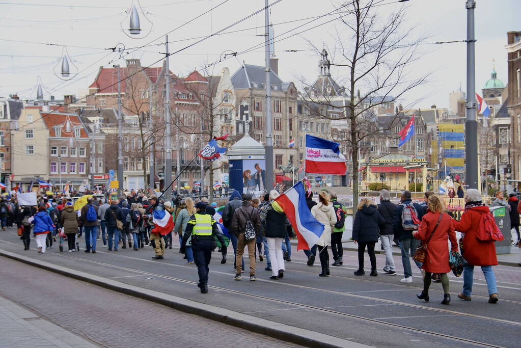 Demonstratie Amsterdam tegen beleid overheid