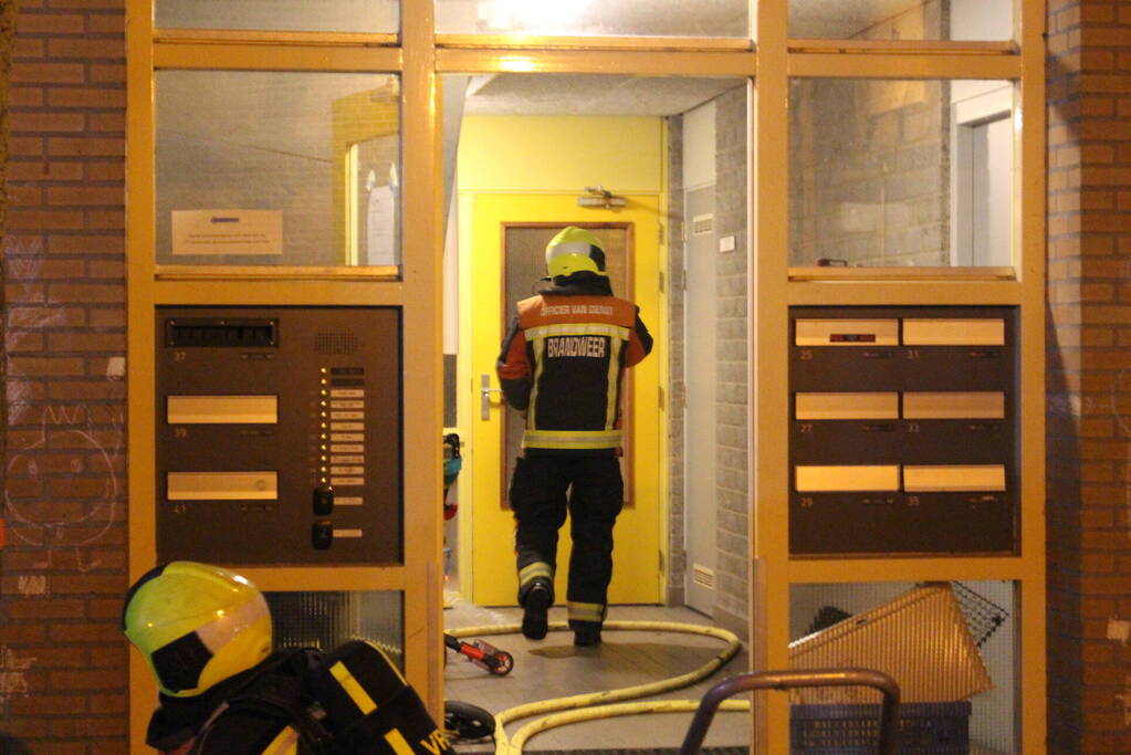 Brand in drielaags appartementencomplex