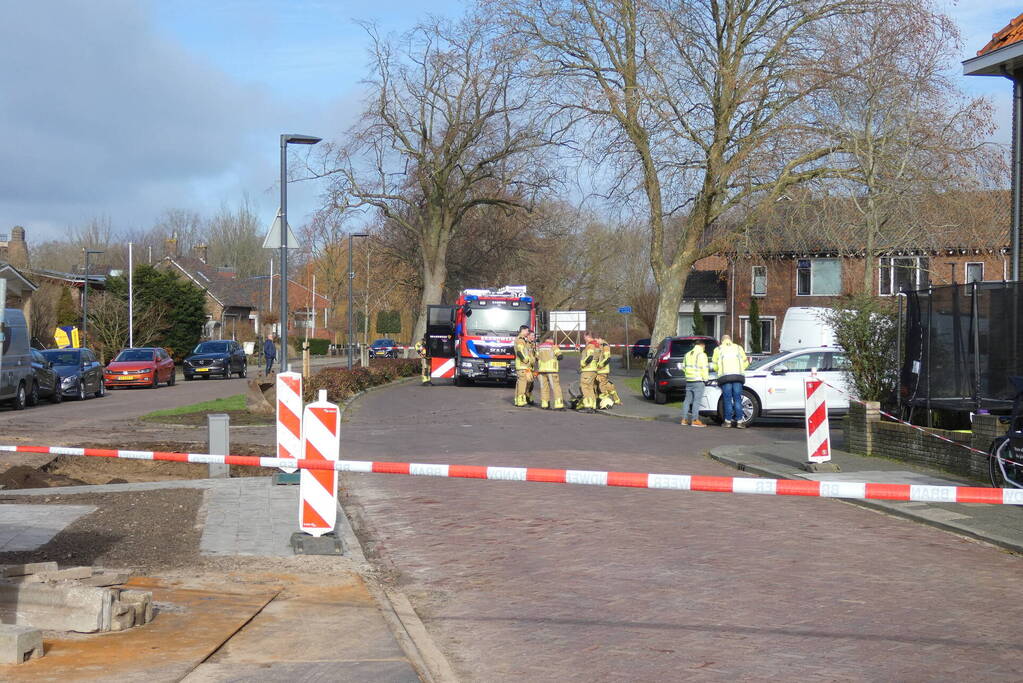 Straat afgesloten vanwege gaslekkage
