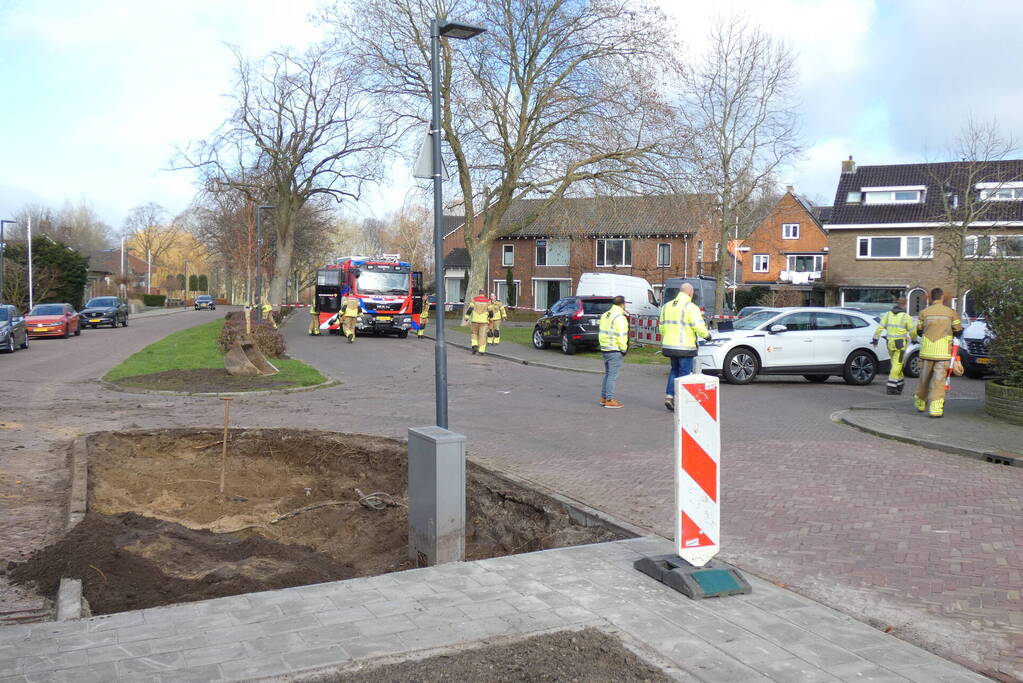 Straat afgesloten vanwege gaslekkage