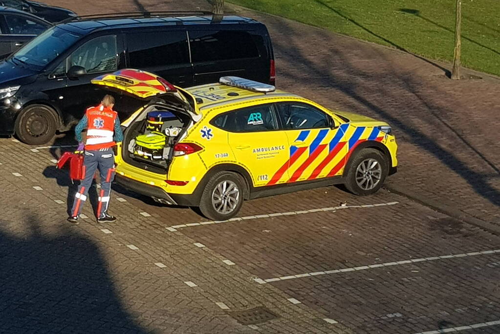 Ongeval nabij bedrijfspand