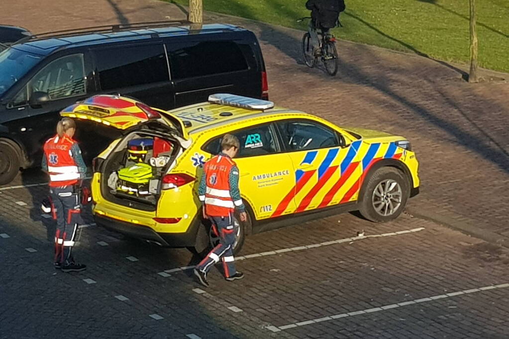 Ongeval nabij bedrijfspand
