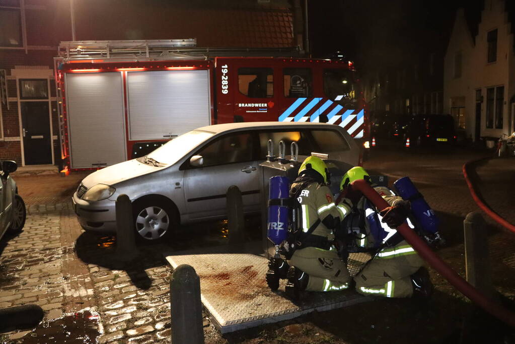 Brand in ondergrondse container