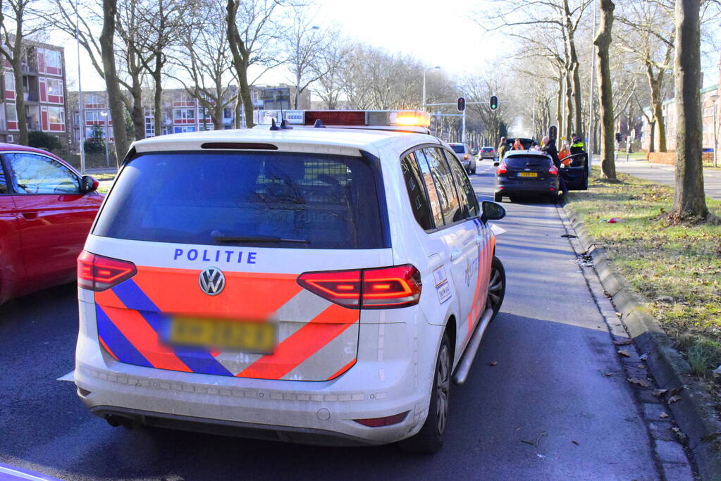 Schade na kop-staart aanrijding