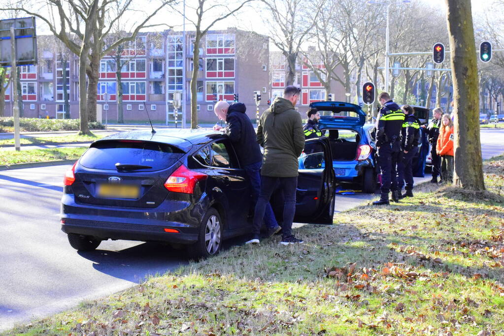 Schade na kop-staart aanrijding