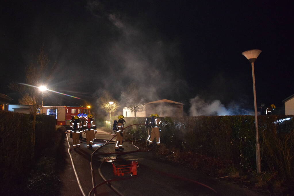 Stacaravan volledig uitgebrand op camping