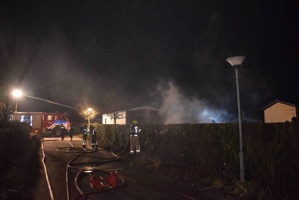 Stacaravan volledig uitgebrand op camping