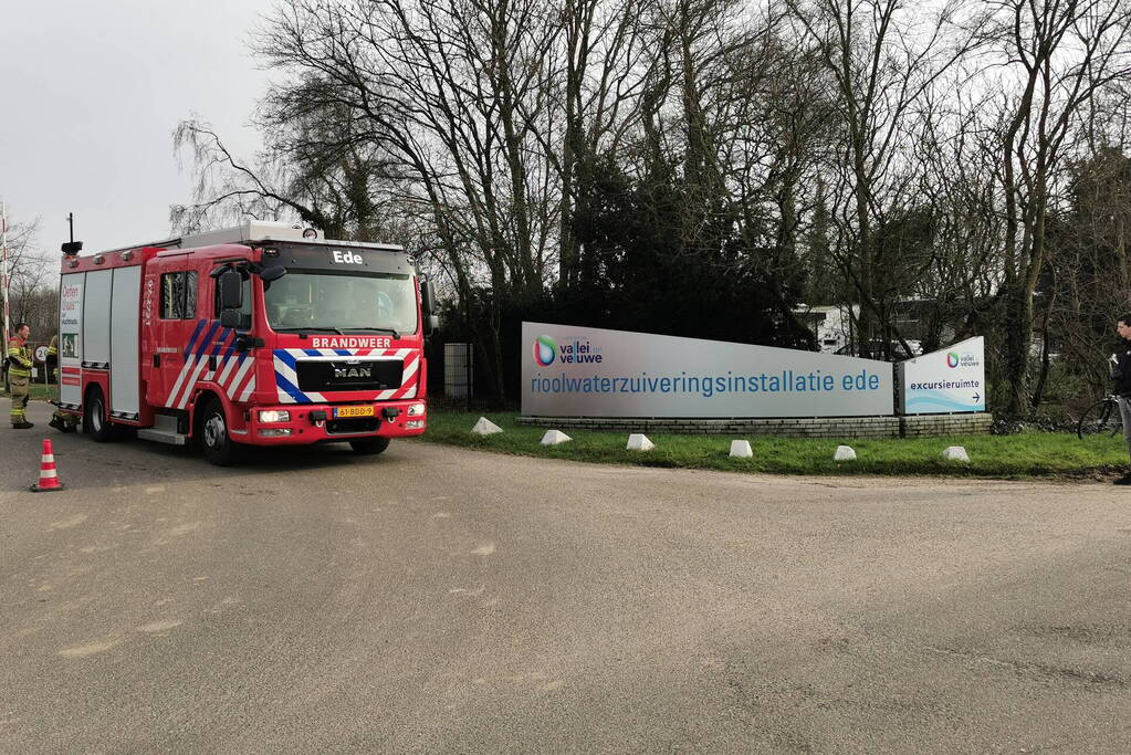 Gaslekkage bij werkzaamheden rioolwaterzuiveringsinstallatie