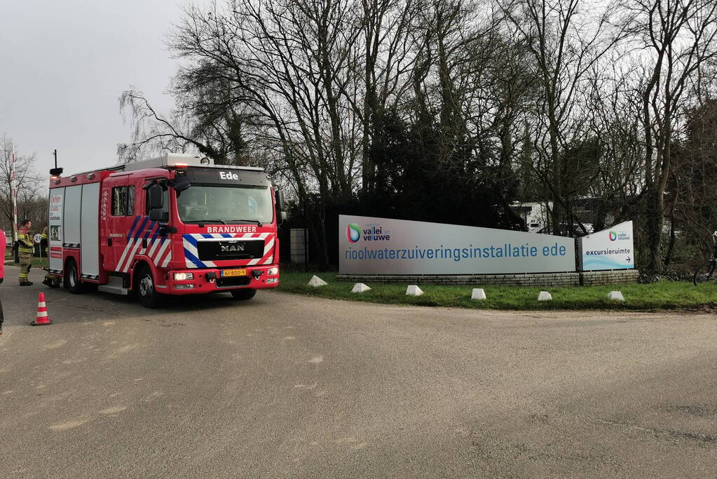 Gaslekkage bij werkzaamheden rioolwaterzuiveringsinstallatie