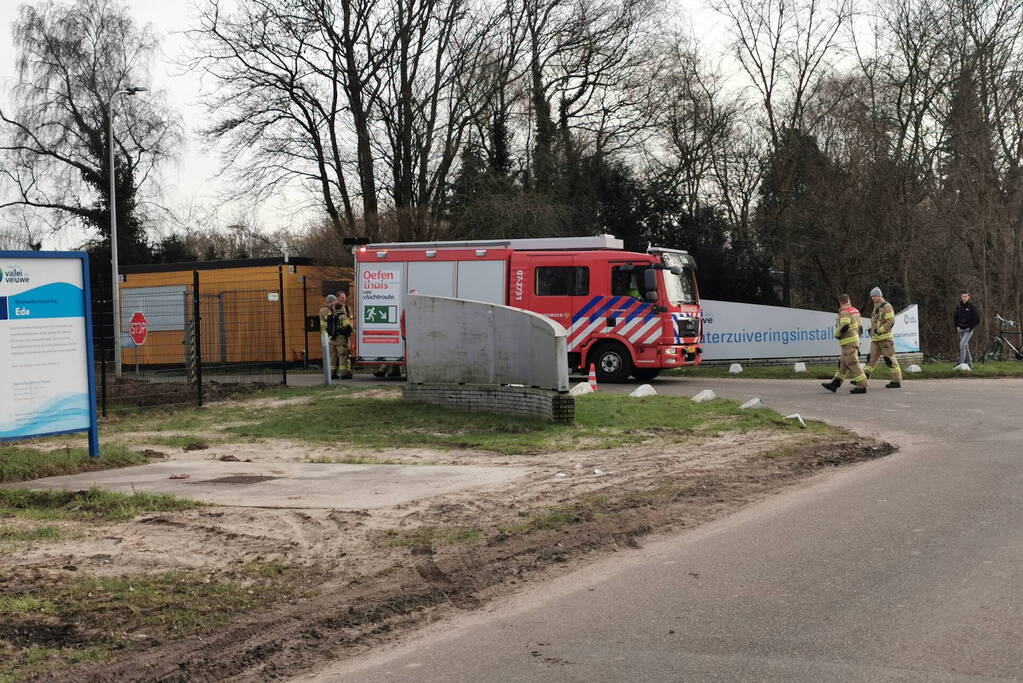Gaslekkage bij werkzaamheden rioolwaterzuiveringsinstallatie