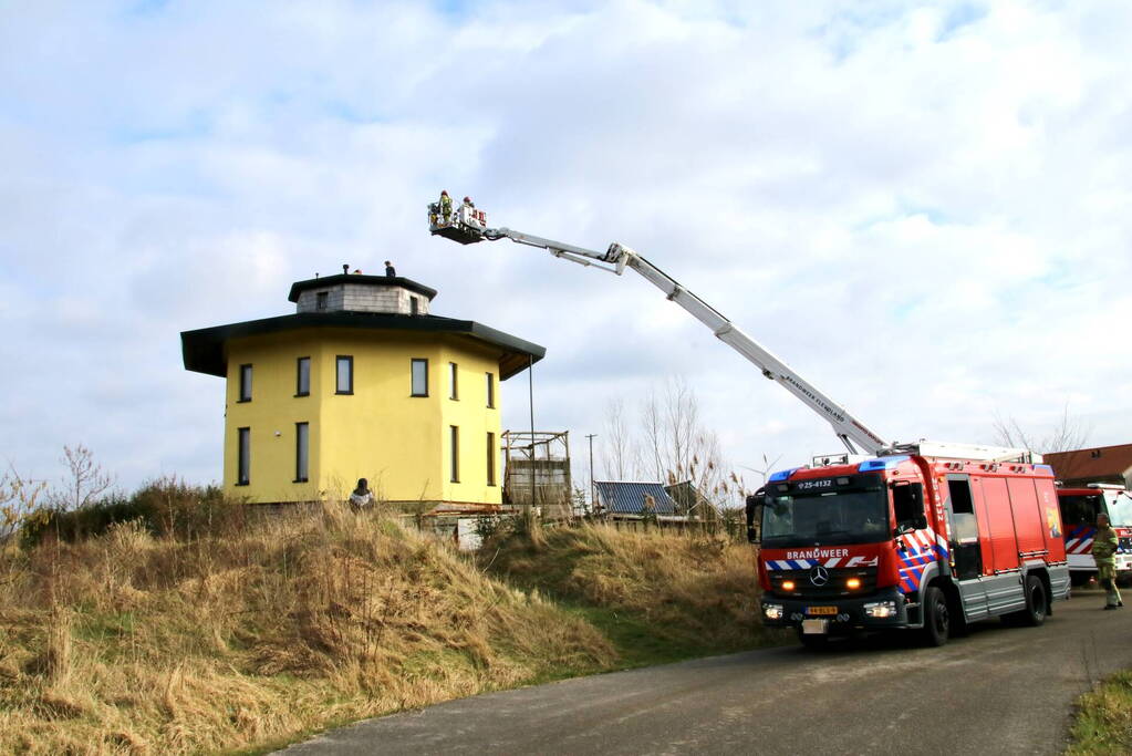 Beginnende dakbrand snel onder controle
