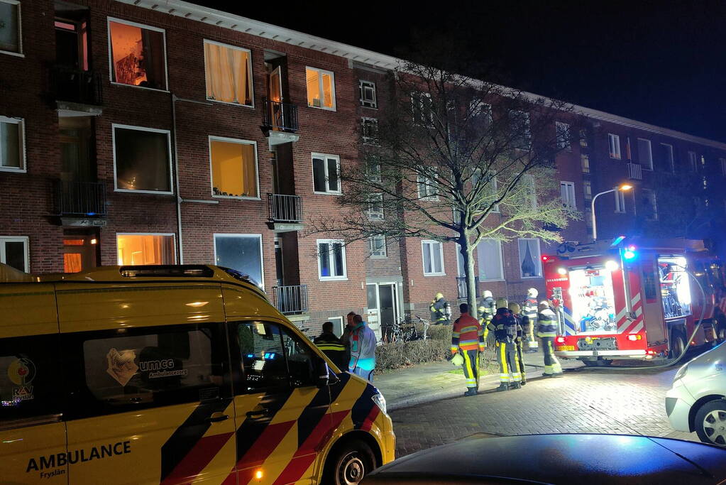 Veel rookontwikkeling bij brand in kelder