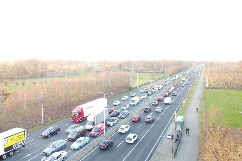Enorme verkeerschaos vanwege ongeval