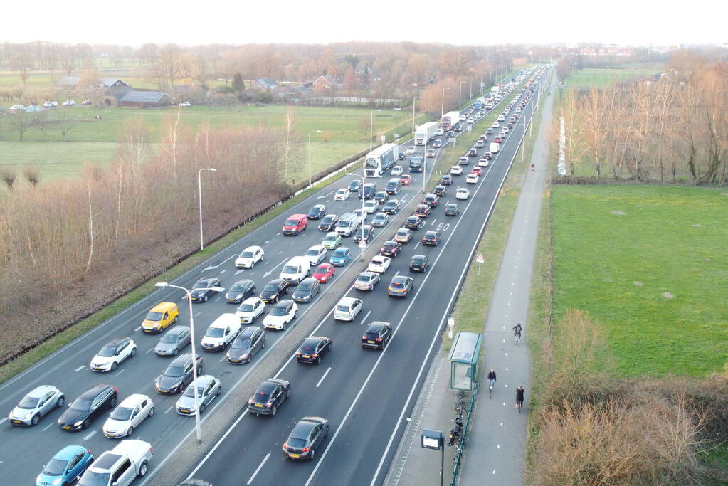 Enorme verkeerschaos vanwege ongeval