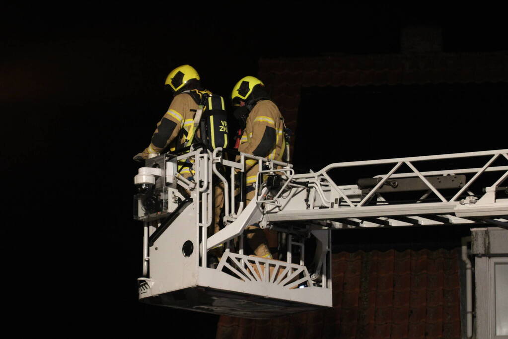 Brand in schoorsteen woning