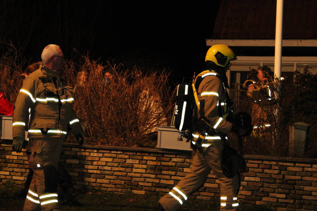 Brand in schoorsteen woning