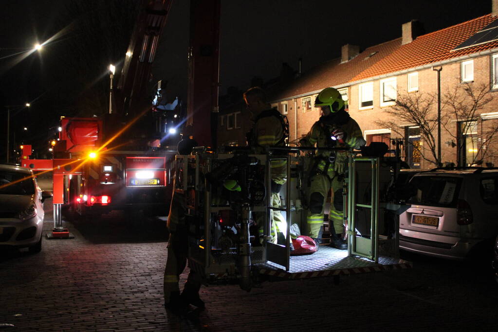Schoorsteen geveegd na brand