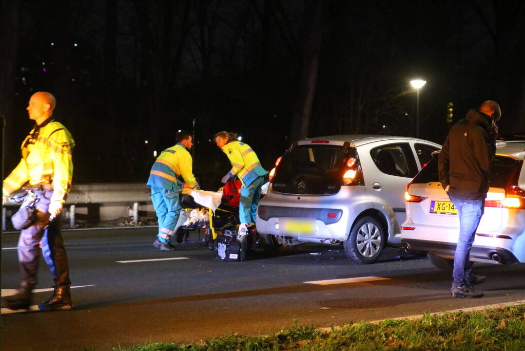 Vier voertuigen betrokken bij kop-staart aanrijding