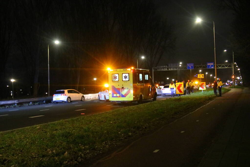 Vier voertuigen betrokken bij kop-staart aanrijding